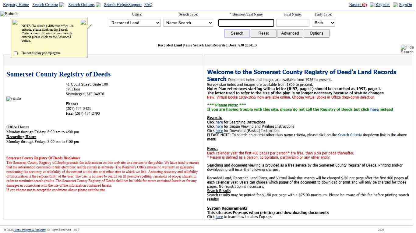 Welcome to 20/20 Perfect Vision Land Records I2